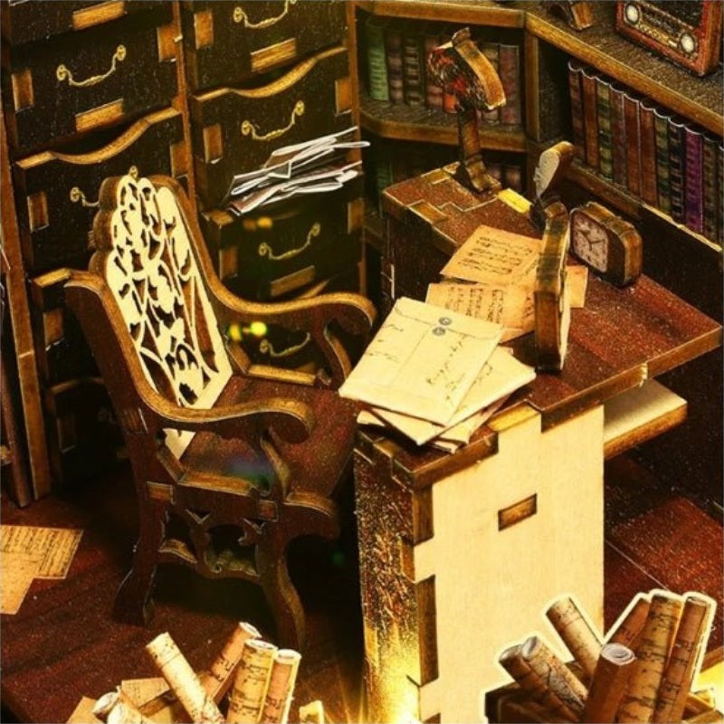 A desk mid-investigation