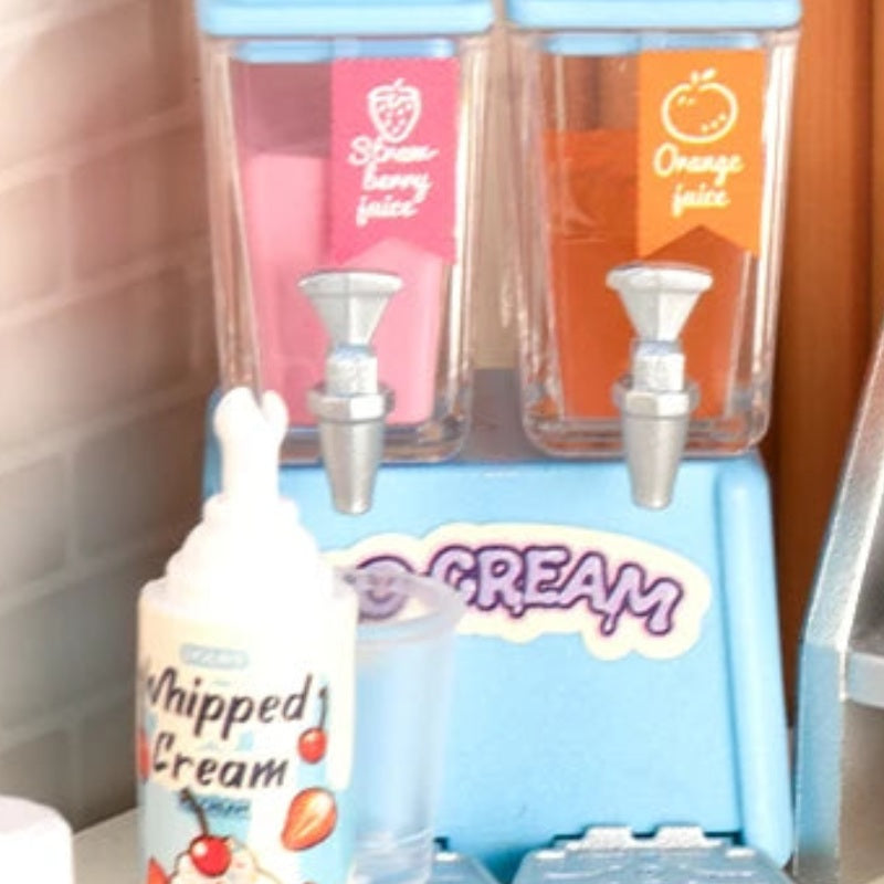 Colourful drinks at the counter