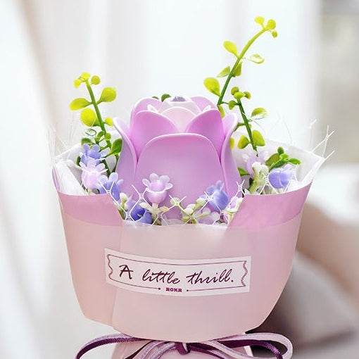 Purple Rose and pastel sprigs