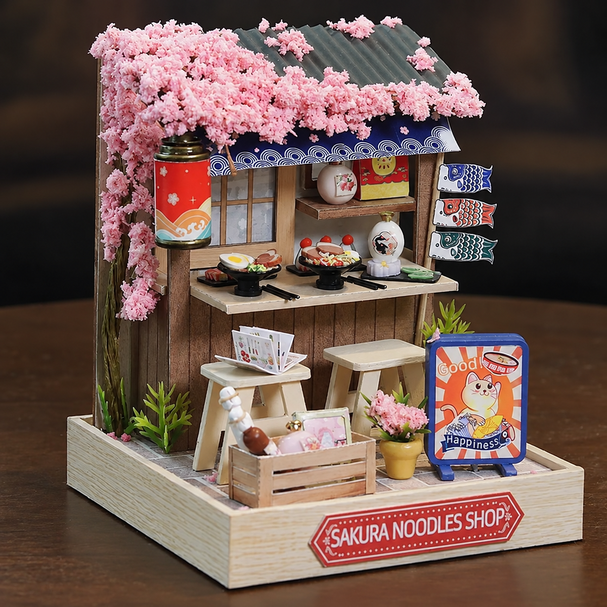 Sakura Noodles Shop DIY Japanese Miniature Kit | HiNooki