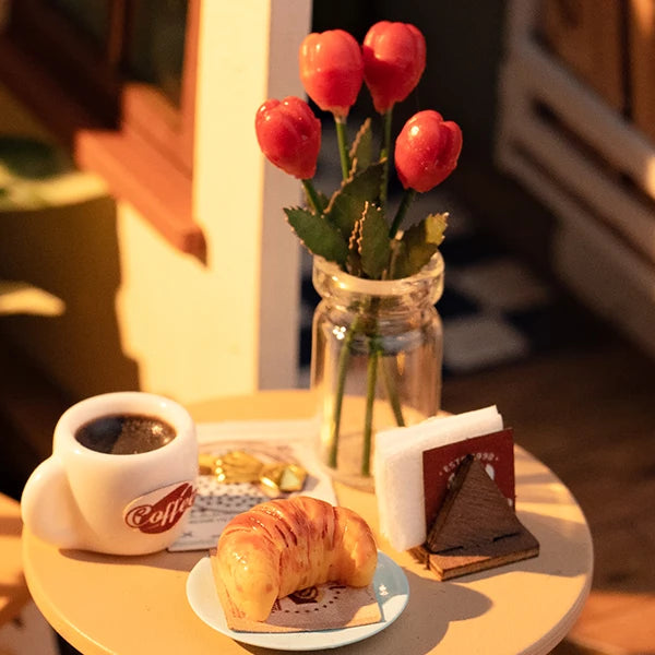 Coffee and a croissant on the terrace