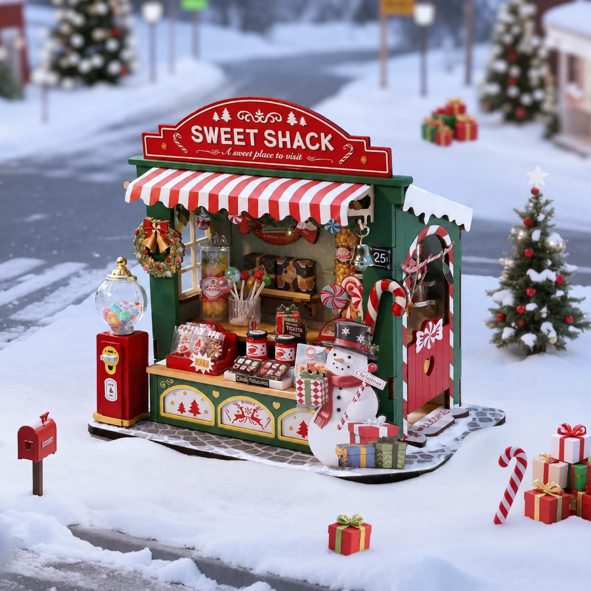 Stand de bonbons de Noël 