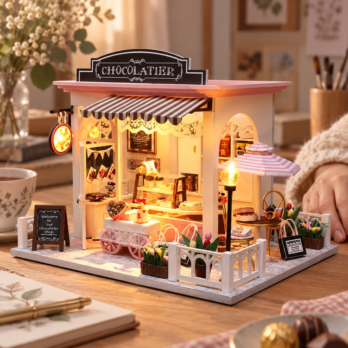 Cocoa's Fantastic Ideas miniature kit on a home craft table
