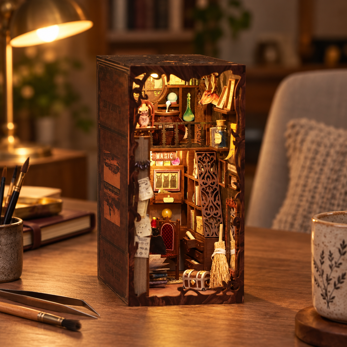 Magic Pharmacist miniature kit on a home craft table