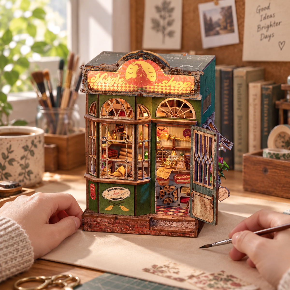 magic shop — finishing a miniature at home