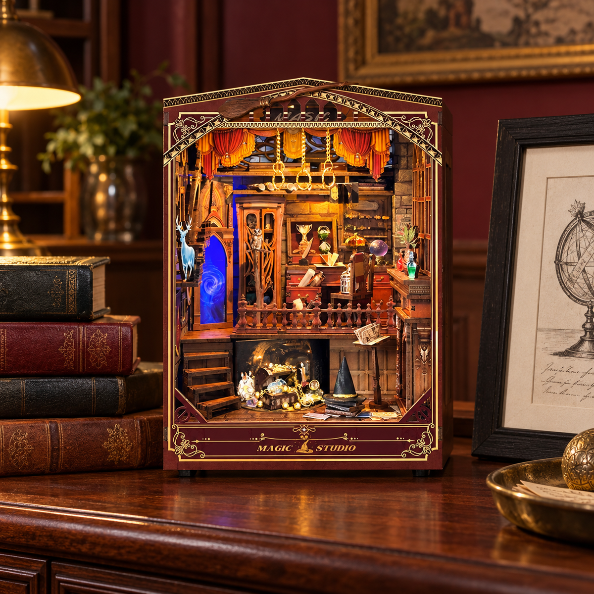 magic studio — a finished miniature in a personal home setting