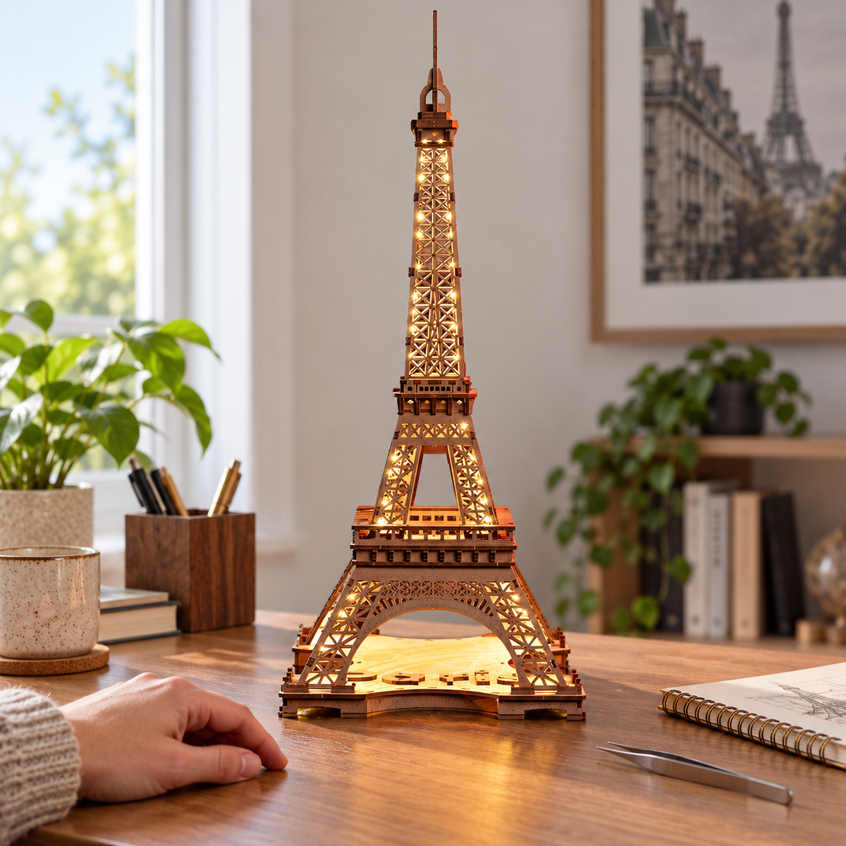 night of the eiffel tower — finishing a miniature at home