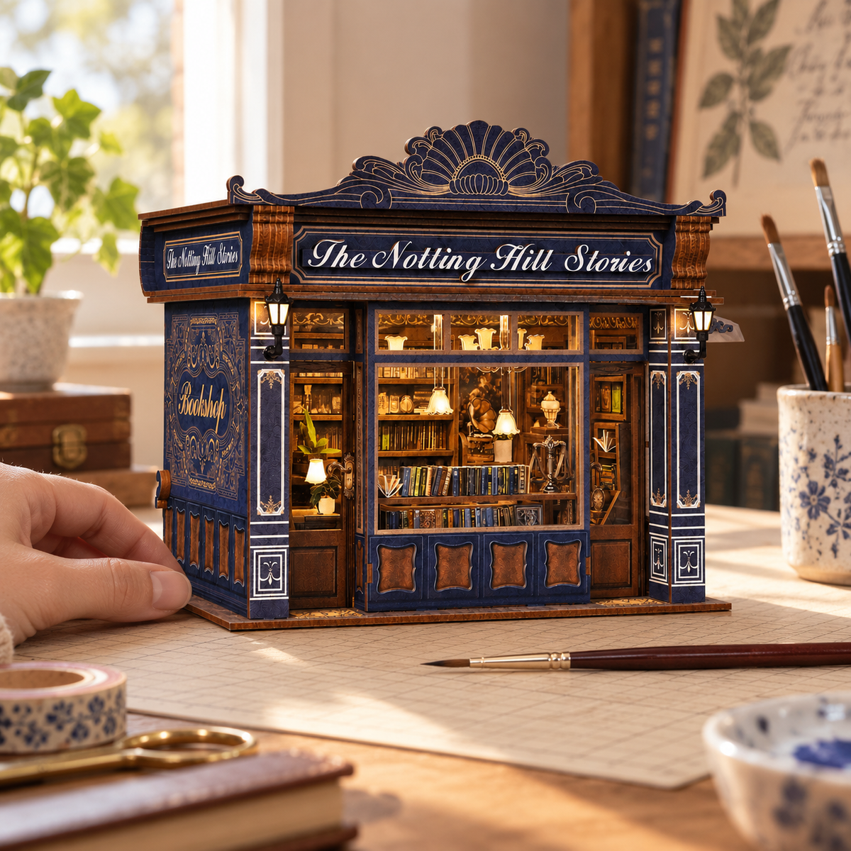 notting hill bookstore — finishing a miniature at home
