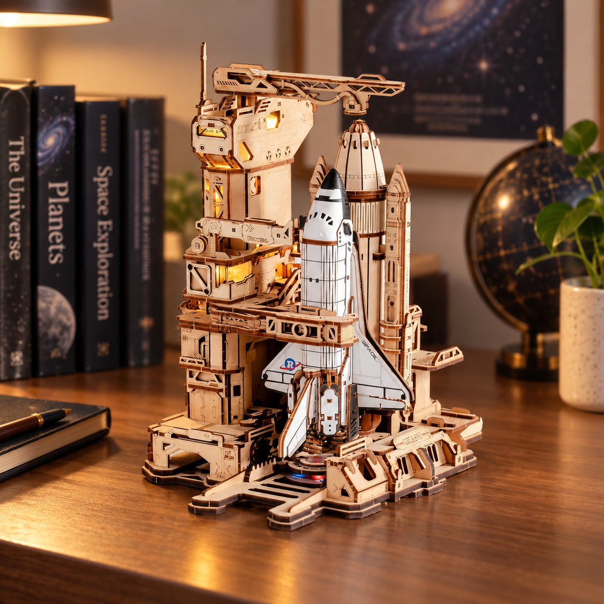 Space Shuttle completed miniature displayed at home