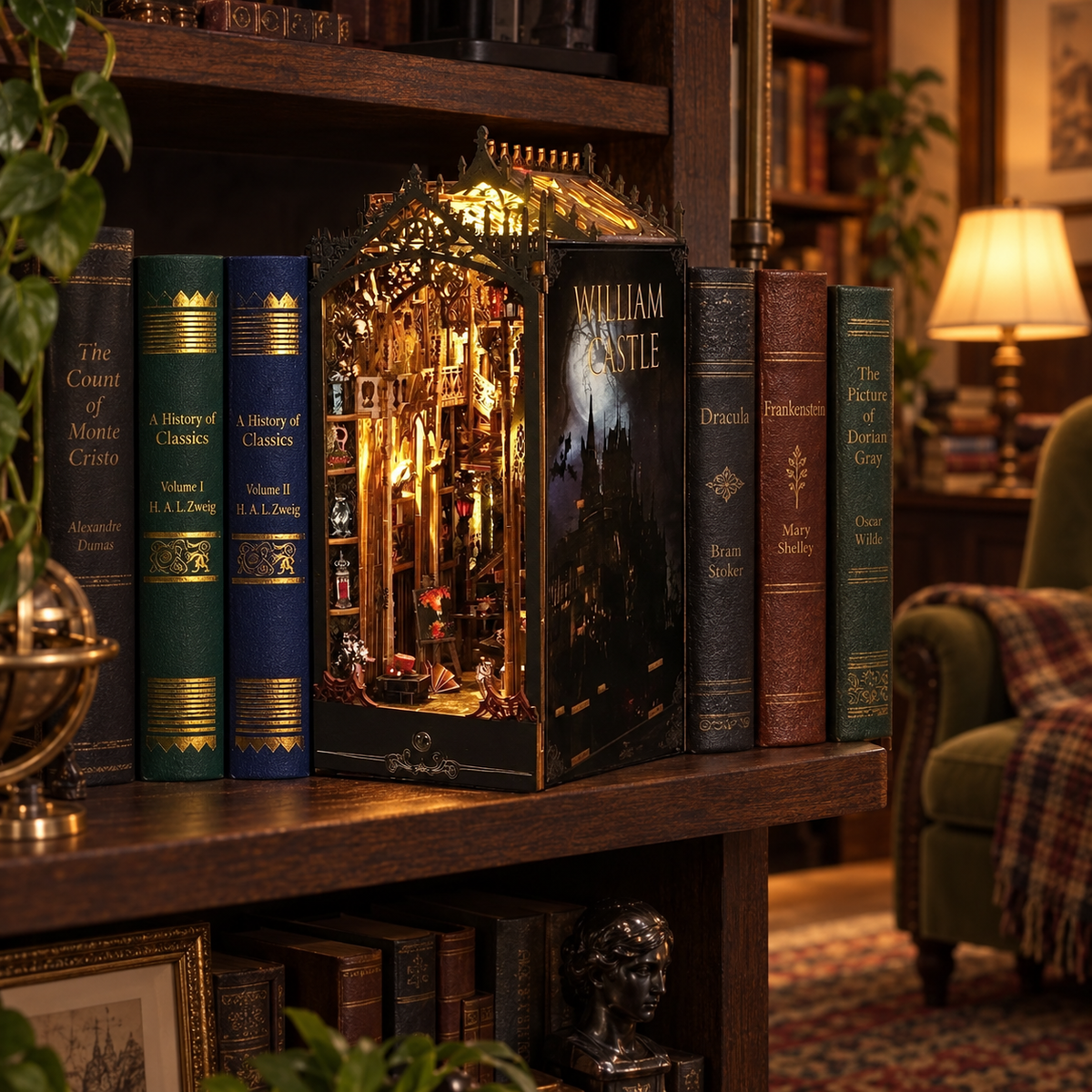 william castle — a finished miniature in a personal home setting