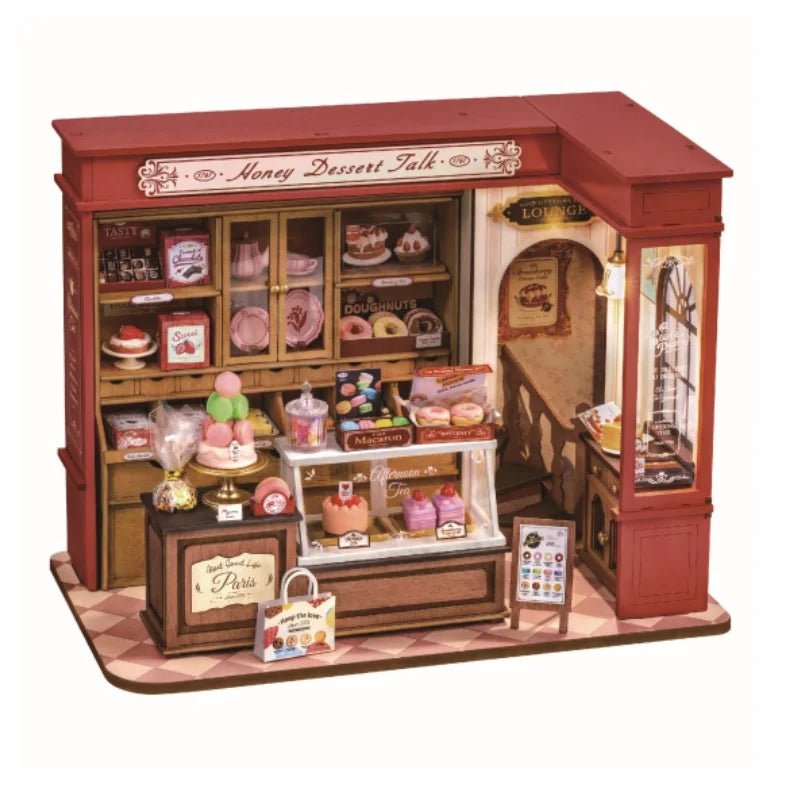 Honey Dessert Talk DIY Book Nook Kit by HiNooki – Miniature Bookshelf Insert | Book Lovers Gift, Cozy Home Decor.