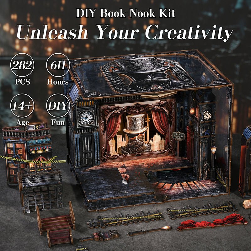 HiNooki - Lamplight Veiled PathDIY Book Nook Kit