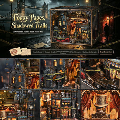 HiNooki - Lamplight Veiled PathDIY Book Nook Kit