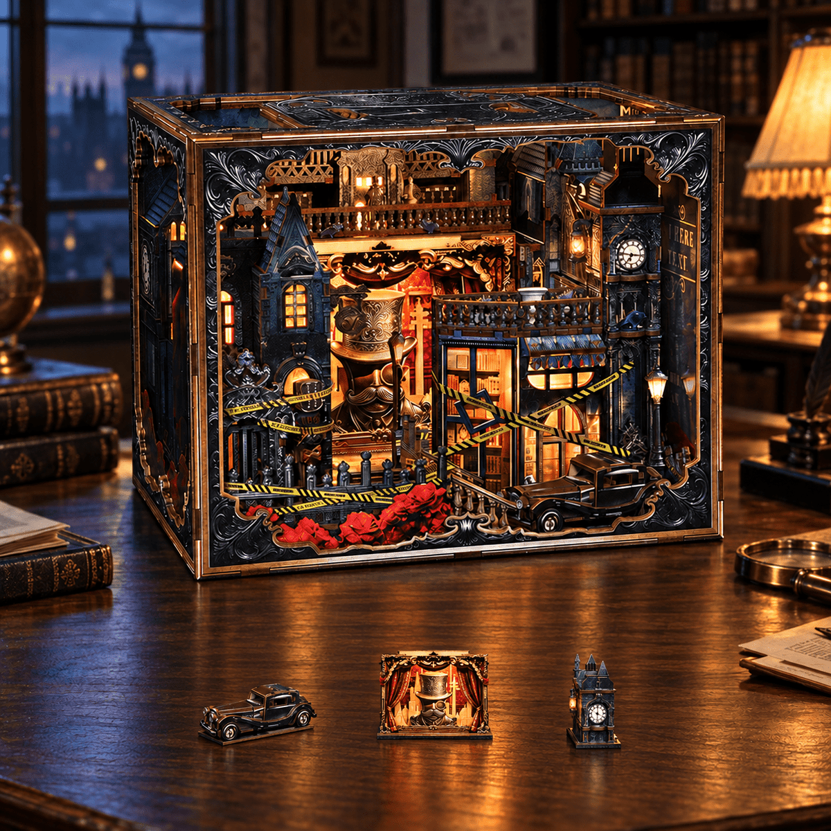 HiNooki - Lamplight Veiled PathDIY Book Nook Kit