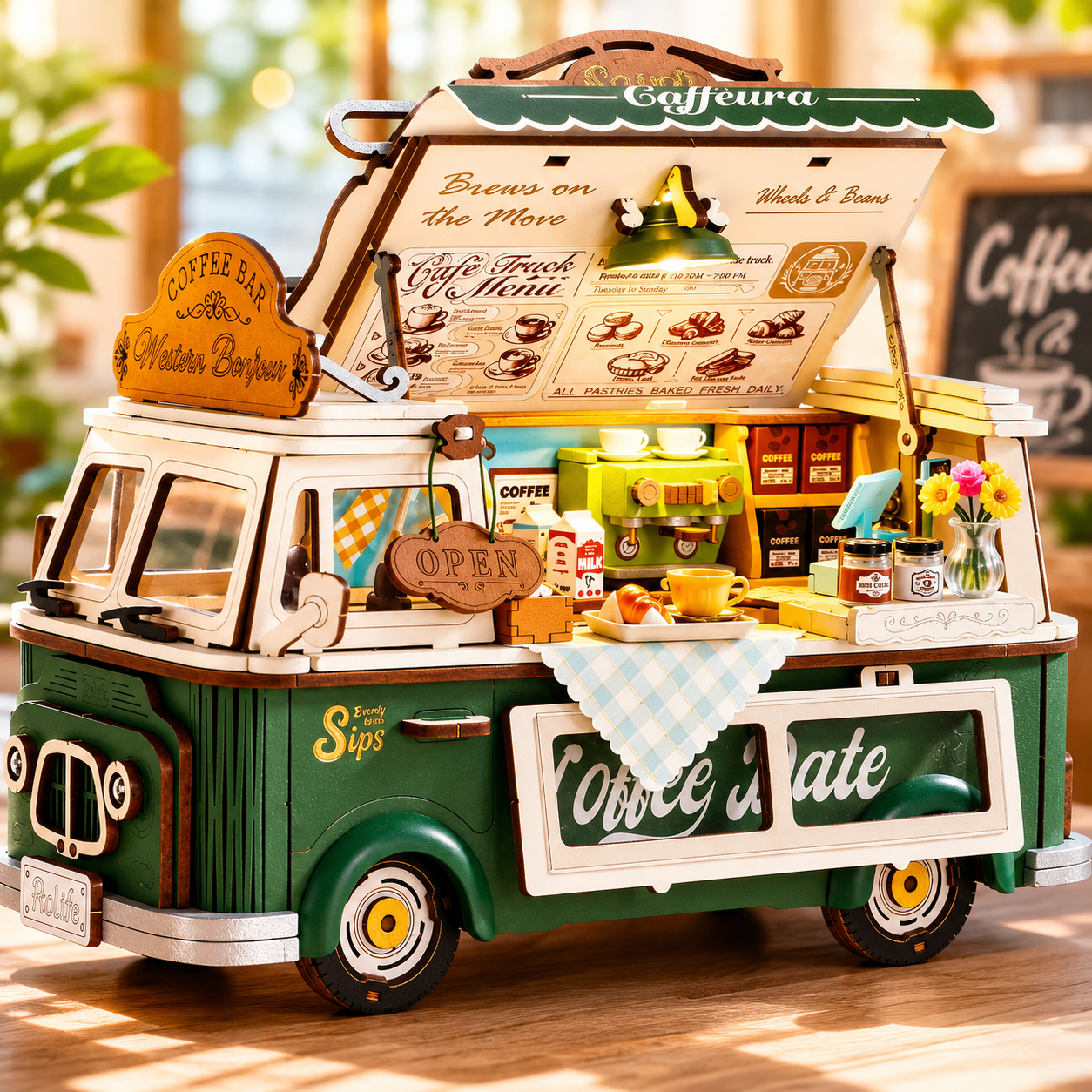 HiNooki - Leo's Coffee Truck3D Wooden Puzzles