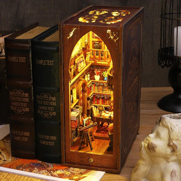 Library Nook DIY Book Nook Kit by HiNooki – Miniature Bookshelf Insert | Book Lovers Gift, Cozy Home Decor.