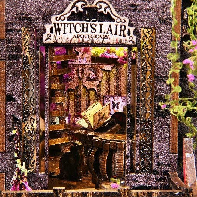 A witch’s desk, ready for the next spell.