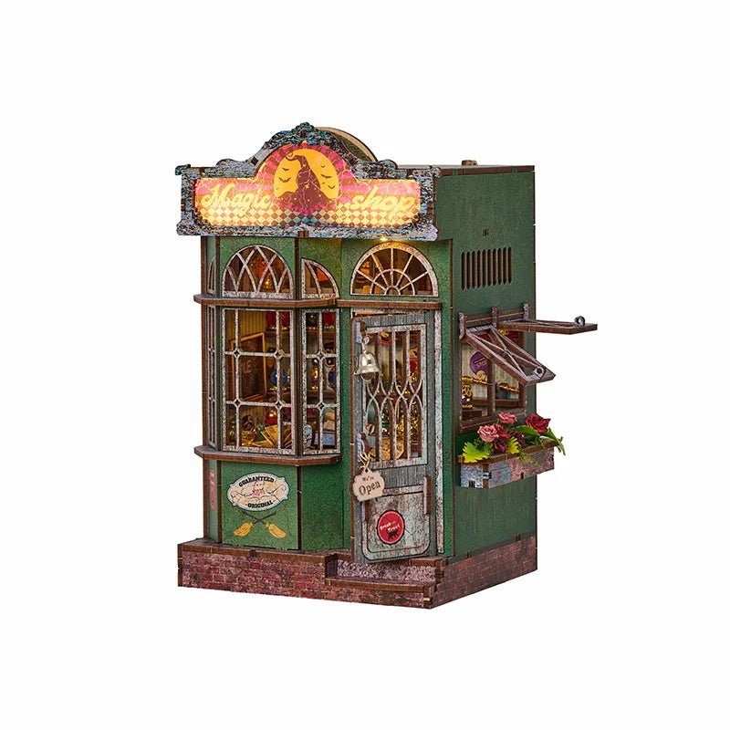 Magic Shop DIY Book Nook Kit by HiNooki – Miniature Bookshelf Insert | Book Lovers Gift, Cozy Home Decor.