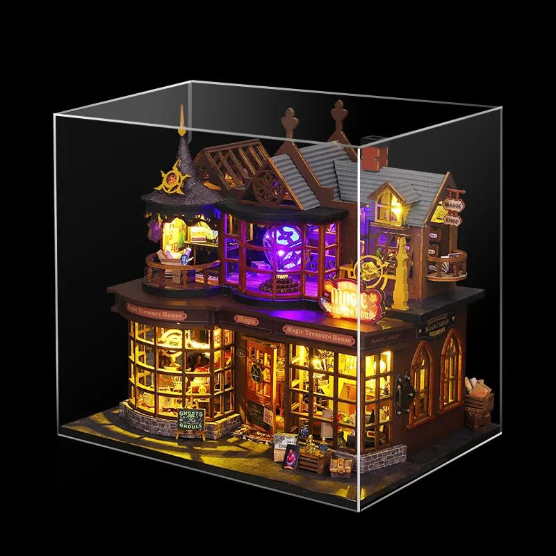 Magic Treasure House DIY Book Nook Kit by HiNooki – Miniature Bookshelf Insert | Book Lovers Gift, Cozy Home Decor.