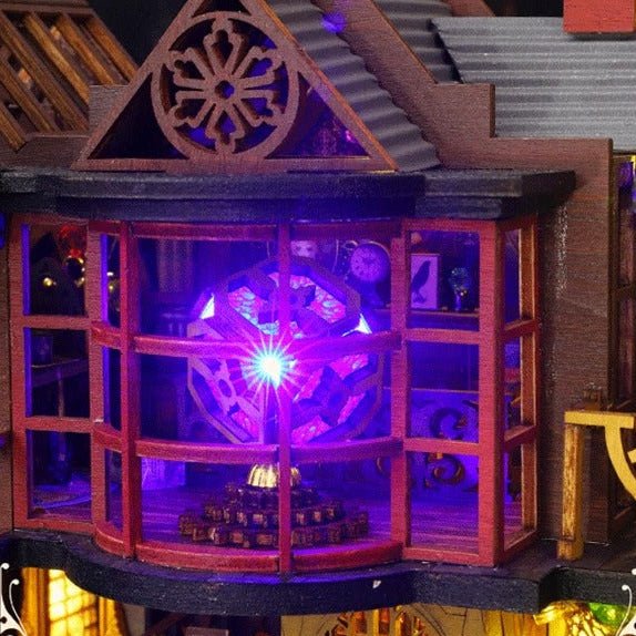 Magic Treasure House Book Nook Kit with LED, HiNooki DIY Wooden