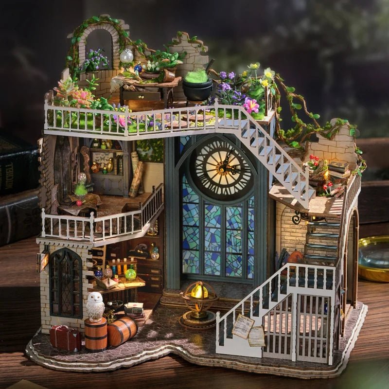 Magic Workshop DIY Book Nook Kit by HiNooki – Miniature Bookshelf Insert | Book Lovers Gift, Cozy Home Decor.