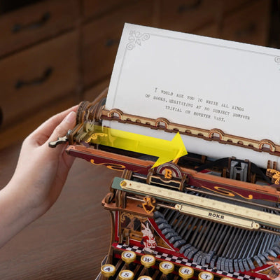 HiNooki - Mechanical Typewriter3D Wooden Puzzles