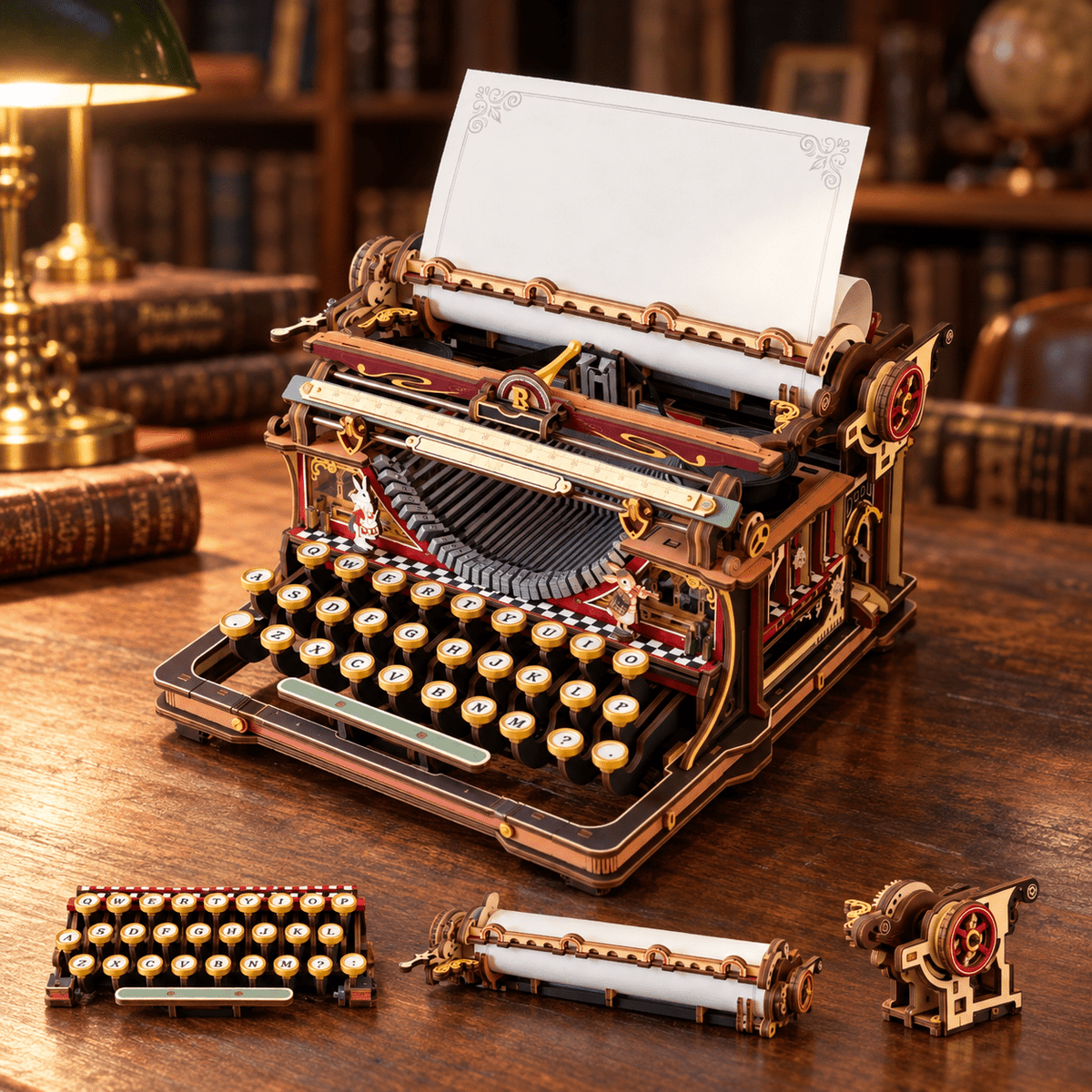 HiNooki - Mechanical TypewriterDIY Mechanical Model Kit