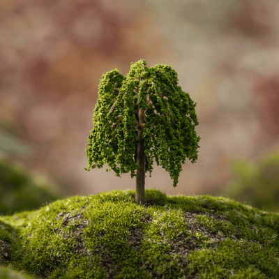 HiNooki - Mini Seasonal Tree - 🌿 Summer Willow TreeDollhouse Accessories