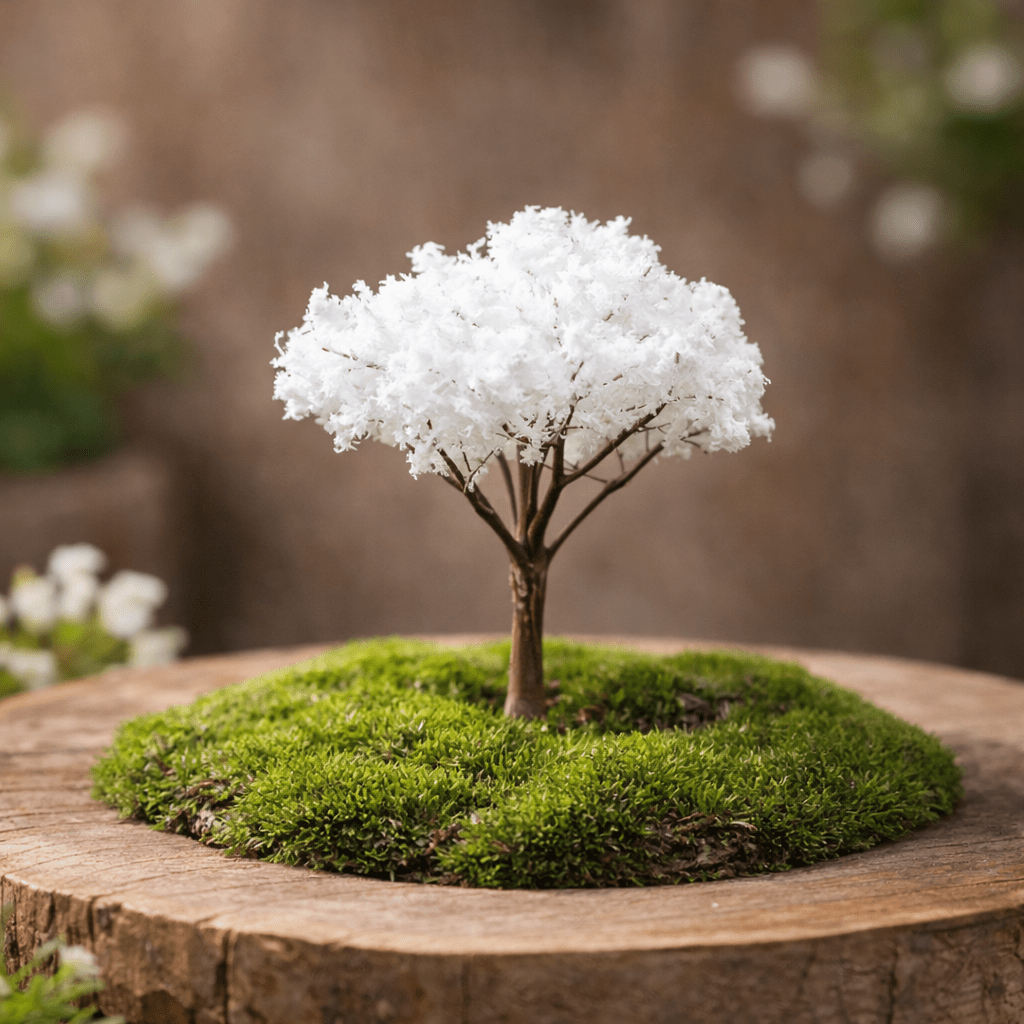 HiNooki - Mini Seasonal Tree - ❄️ Winter Frost TreeDollhouse Accessories