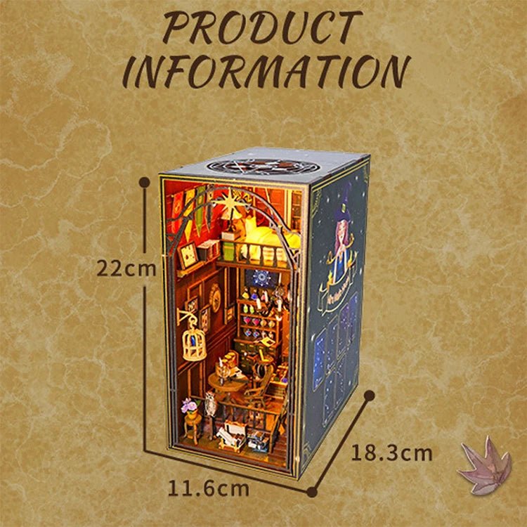 Mira Magic House DIY Book Nook Kit by HiNooki – Miniature Bookshelf Insert | Book Lovers Gift, Cozy Home Decor.