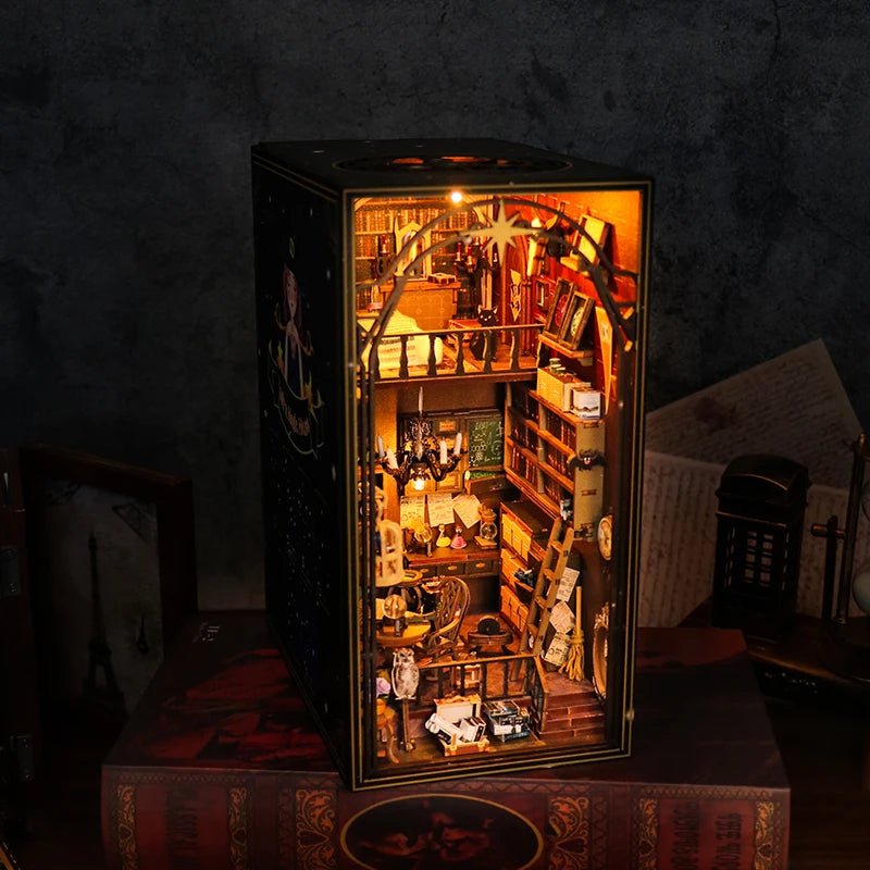 Mira Magic House DIY Book Nook Kit by HiNooki – Miniature Bookshelf Insert | Book Lovers Gift, Cozy Home Decor.