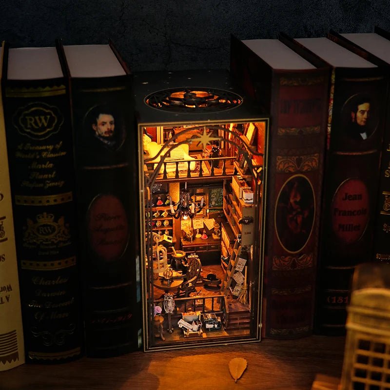 Mira Magic House DIY Book Nook Kit by HiNooki – Miniature Bookshelf Insert | Book Lovers Gift, Cozy Home Decor.