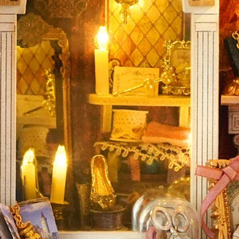 A room revealed behind the mirror