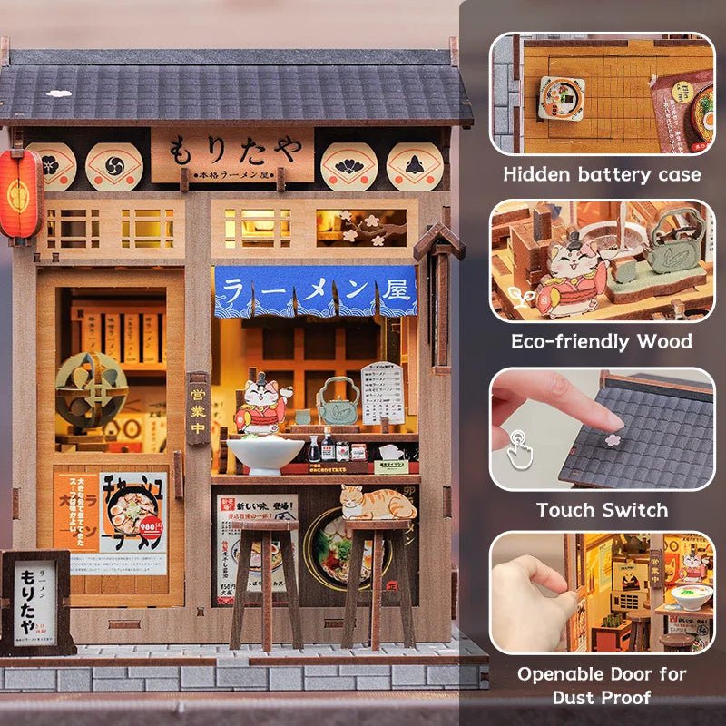 Morita-Ya DIY Book Nook Kit by HiNooki – Miniature Bookshelf Insert | Book Lovers Gift, Cozy Home Decor.