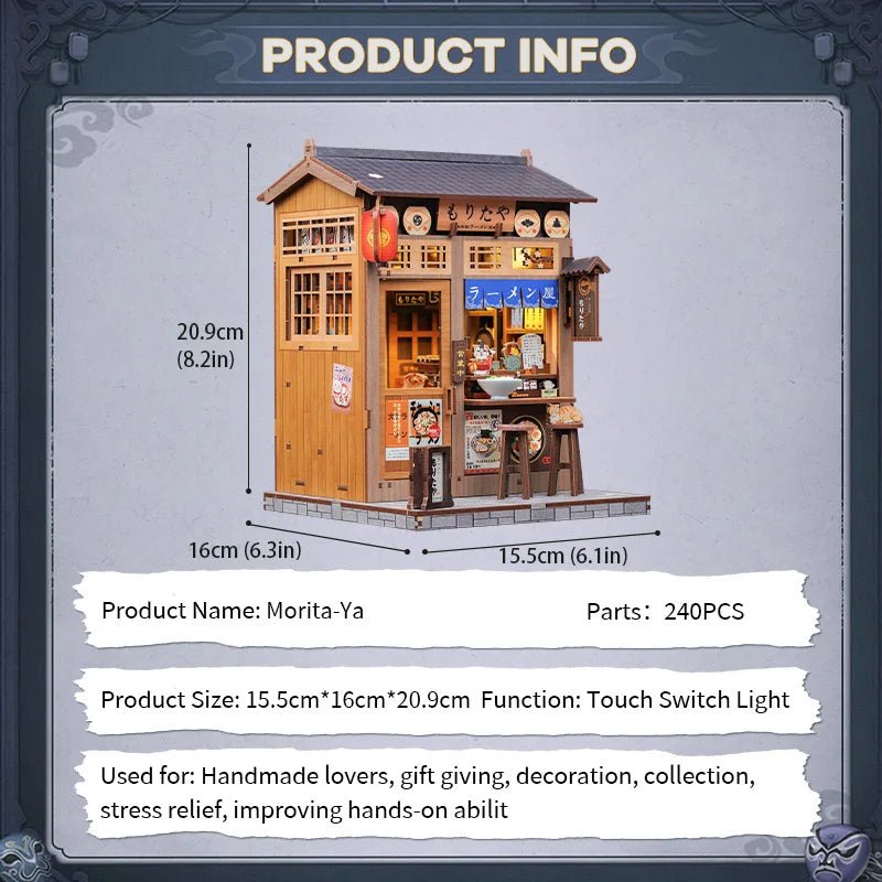 Morita-Ya DIY Book Nook Kit by HiNooki – Miniature Bookshelf Insert | Book Lovers Gift, Cozy Home Decor.