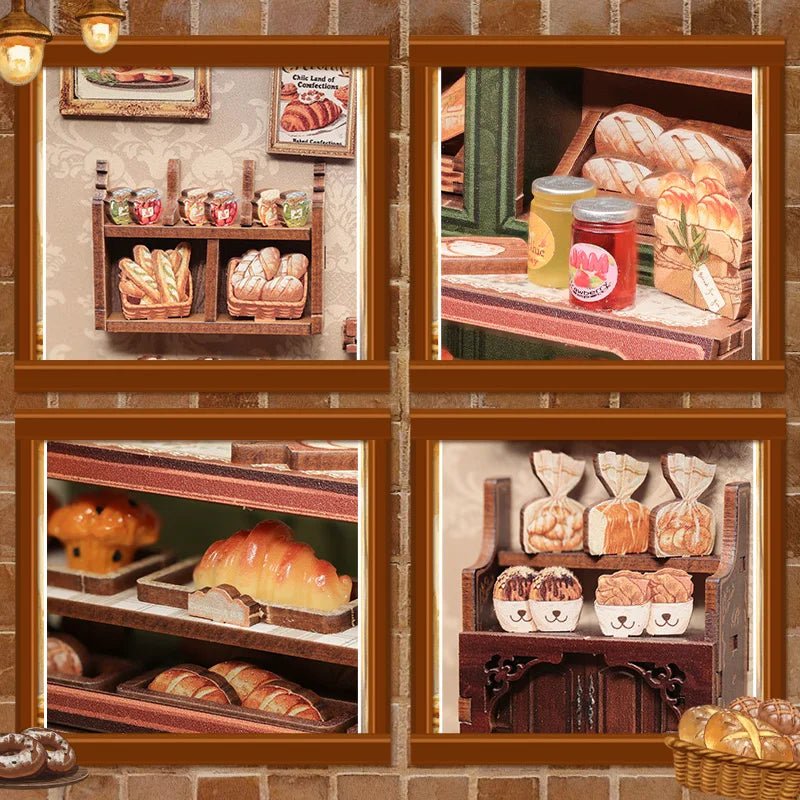 Mrs Hunt Bakery DIY Book Nook Kit by HiNooki – Miniature Bookshelf Insert | Book Lovers Gift, Cozy Home Decor.