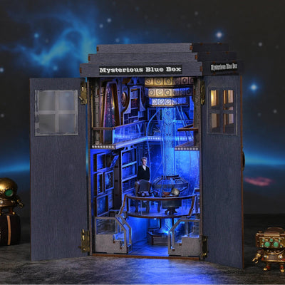 Mysterious Blue Box – DIY book nook kit, HiNooki (image 1)