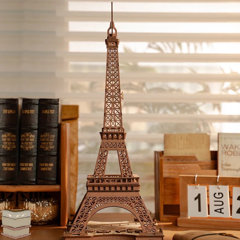Night of the Eiffel Tower DIY Book Nook Kit by HiNooki – Miniature Bookshelf Insert | Book Lovers Gift, Cozy Home Decor.