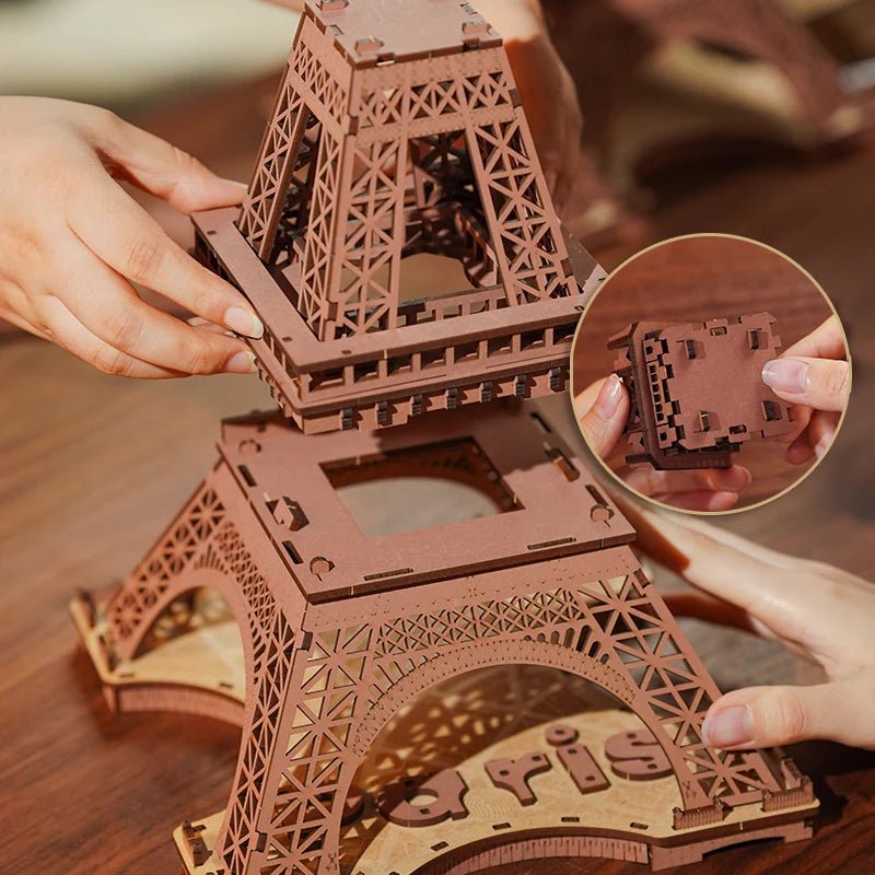 Night of the Eiffel Tower DIY Book Nook Kit by HiNooki – Miniature Bookshelf Insert | Book Lovers Gift, Cozy Home Decor.