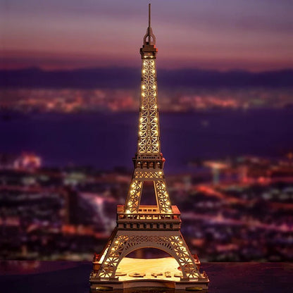 HiNooki - Night of the Eiffel Tower3D Wooden Puzzles