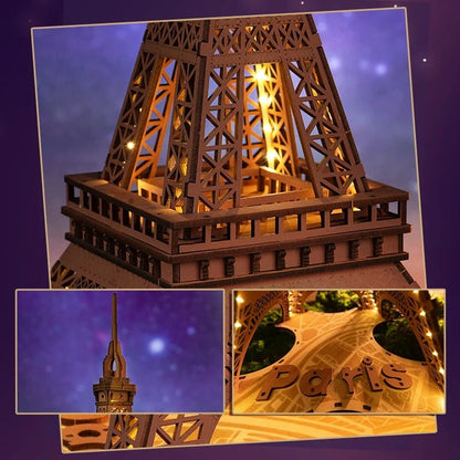 HiNooki - Night of the Eiffel Tower3D Wooden Puzzles