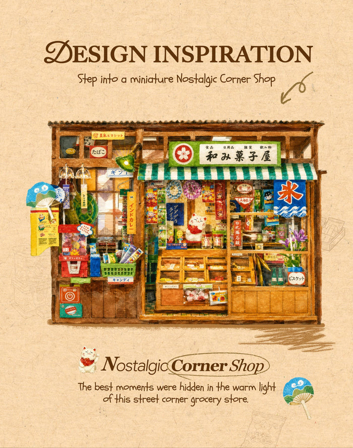 Original Showa-era neighborhood shop design inspiration artwork