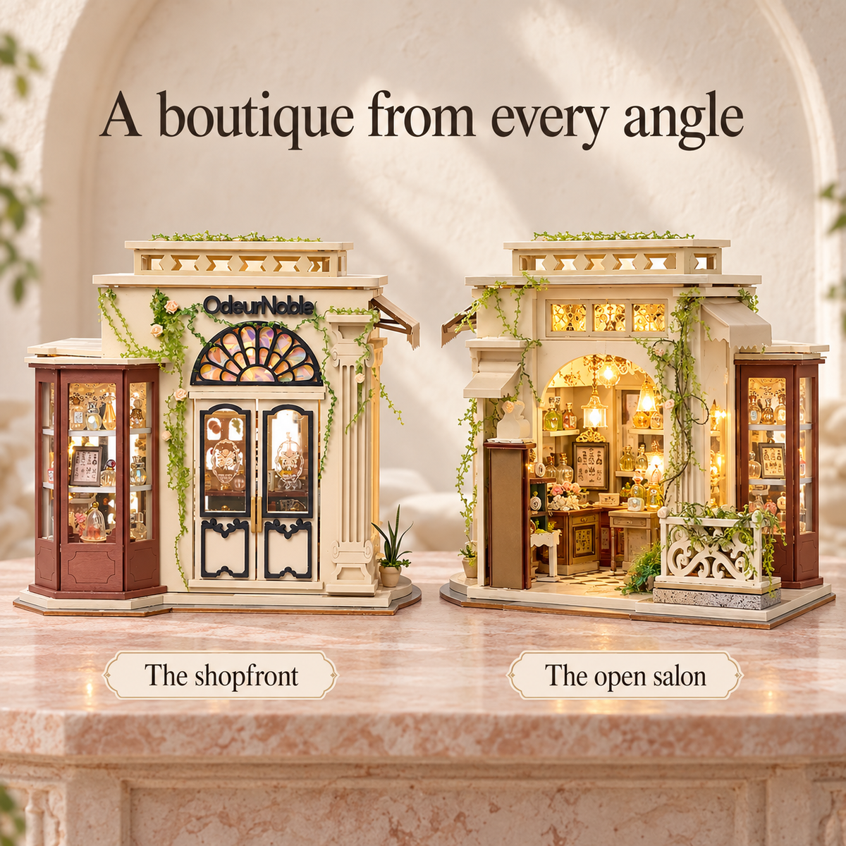 Odeur Noble miniature perfume shop — front rear