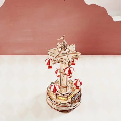 HiNooki - Parachute Tower3D Wooden Puzzles