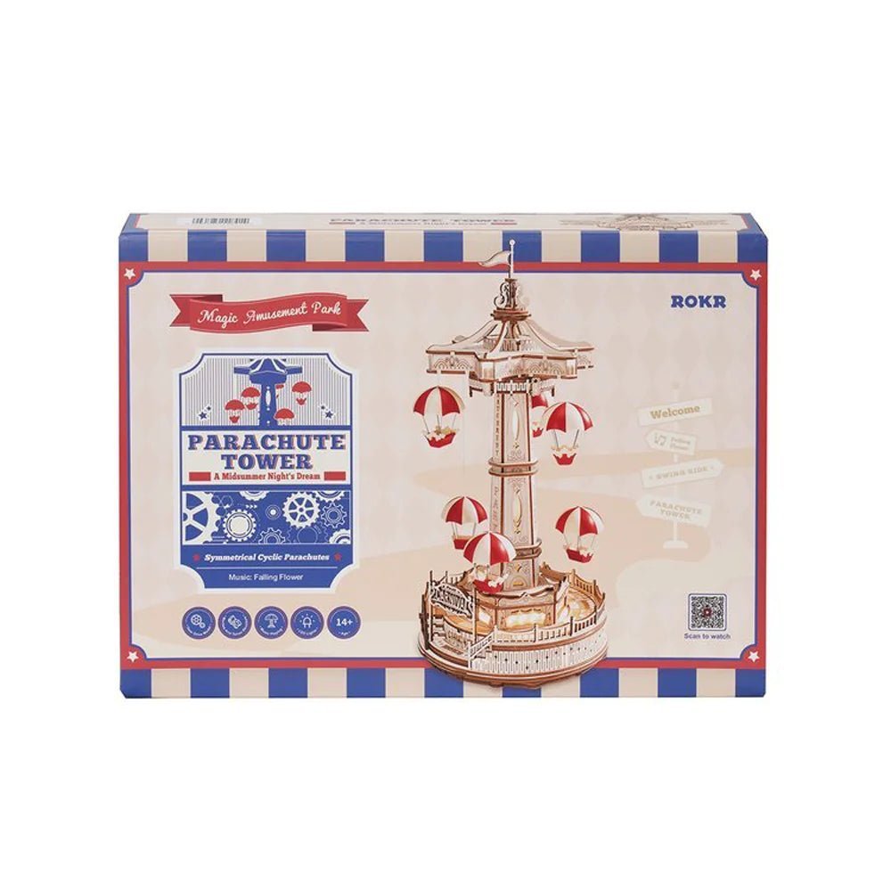 HiNooki - Parachute Tower3D Wooden Puzzles