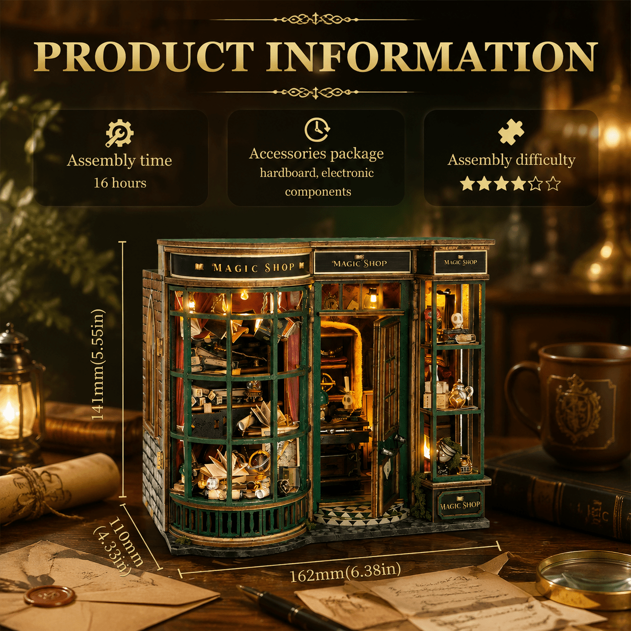 HiNooki - Retro Magic ShopDIY Miniature House