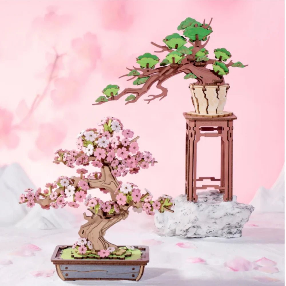 Sakura Bonsai DIY Book Nook Kit by HiNooki – Miniature Bookshelf Insert | Book Lovers Gift, Cozy Home Decor.