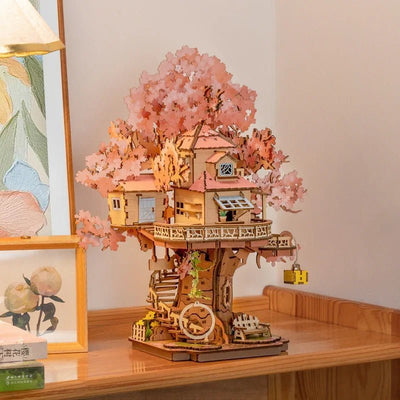 HiNooki - Sakura Tree House3D Wooden Puzzles