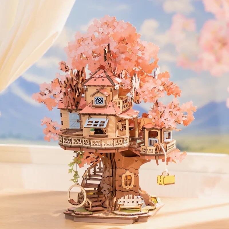 HiNooki - Sakura Tree House3D Wooden Puzzles