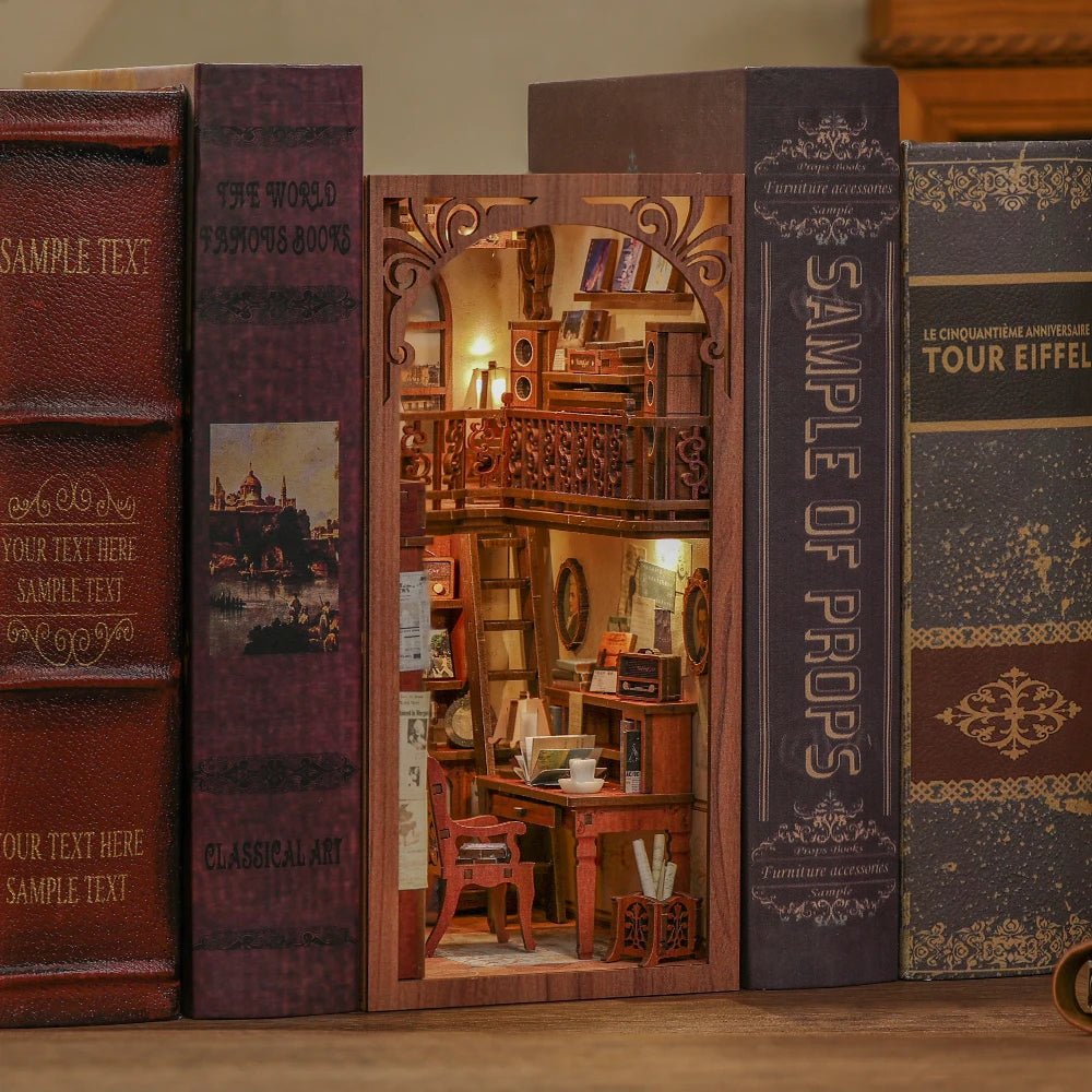 Secret Rhythm DIY Book Nook Kit by HiNooki – Miniature Bookshelf Insert | Book Lovers Gift, Cozy Home Decor.